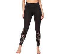 Merry Style Damen Lange Leggings aus Viskose MS10-305 (Schwarz, XS)