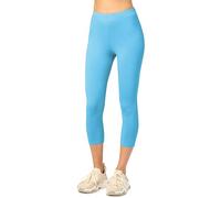 Merry Style Damen Leggings 3/4 aus Baumwolle mit Stretch - Leichte Capri Leggings Damen aus atmungsaktiver, elastischer Baumwolle, ideal für Yoga Sport Freizeit Reisen MS10-199 (Türkis, S)