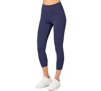 Merry Style Damen 3/4 Leggings Capri Leggings Damen aus Baumwolle Capri Sportleggings MS10-199 (Marineblau, M)