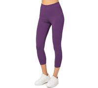 Merry Style Damen 3/4 Leggings Capri Leggings Damen Capri Sportleggings MS10-199 (Purpur,XS)