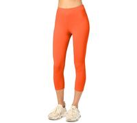 Merry Style Damen Leggings 3/4 aus Baumwolle mit Stretch - Leichte Capri Leggings Damen aus atmungsaktiver, elastischer Baumwolle, ideal für Yoga Sport Freizeit Reisen MS10-199 (Rost,XXL)