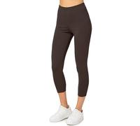Merry Style Damen 3/4 Leggings Capri Leggings Damen Capri Sportleggings MS10-199 (Braun,M)