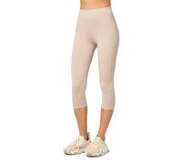 Merry Style Damen Leggings 3/4 Capri Leggings aus Viskose MS10-144 (Beige, L)