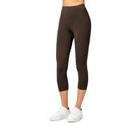 Merry Style Damen Leggings 3/4 Capri Leggings aus Viskose MS10-144 (Braun, L)