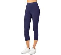 Merry Style Damen Leggings 3/4 Capri Leggings aus Viskose MS10-144 (Dunkelblau, XS)
