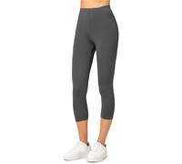Merry Style Damen Leggings 3/4 Capri Leggings aus Viskose MS10-144 (Graphite, XS)
