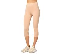 Merry Style Damen Leggings 3/4 Capri Leggings aus Viskose MS10-144 (Nude, L)