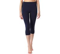 Merry Style Damen Leggings Fitnesshose 3/4 aus Viskose MS10-220 (Navy Blau, S)
