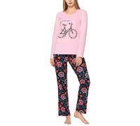 Merry Style Damen Schlafanzug MS10-169 (Licht Rosa/Blumen2, XL)