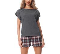 Merry Style Damen Schlafanzug MS10-178 (Dunkelmalenge/Rotwein, XL)