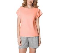 Merry Style Damen Schlafanzug MS10-178 (Lachs/Grau, XXL)