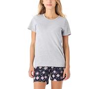 Merry Style Damen Schlafanzug Zweiteiler Pyjama lang bunt mit Muster MS10-268 (Melange Blumen, 164)