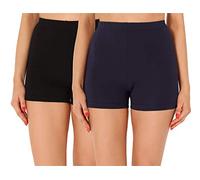 Merry Style Damen Shorts Radlerhose Unterhose Hotpants Kurze Hose Boxershorts aus Baumwolle 2Pack MS10-358(2Pack Schwarz/Marineblau,XXL)
