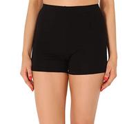 Merry Style Damen Shorts Radlerhose Unterhose Hotpants Kurze Hose Boxershorts aus Baumwolle MS10-358(Schwarz,S)