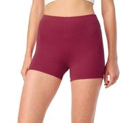 Merry Style Damen Shorts Radlerhose Unterhose Hotpants Kurze Hose Boxershorts aus Baumwolle MS10-392 (Weinrot, M)