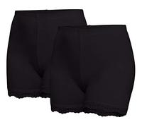 Merry Style Damen Shorts Radlerhose Unterhose Hotpants Kurze Hose Boxershorts aus Viskose 2 Pack MS10-294 (Schwarz/Schwarz(2Pack), XL)