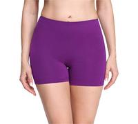 Merry Style Damen Shorts Radlerhose Unterhose Hotpants Kurze Hose Boxershorts aus Viskose MS10-283(Purpur,XS)