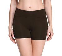 Merry Style Damen Shorts Radlerhose Unterhose Hotpants Kurze Hose Boxershorts aus Viskose MS10-284(Braun,XS)
