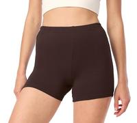 Merry Style Damen Shorts Radlerhose Unterhose Hotpants Kurze Hose Boxershorts aus Viskose MS10-391 (Braun, 3XL)
