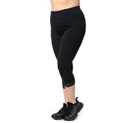 Merry Style Große Größen Damen 3/4 Capri Leggings aus Baumwolle mit Spitze MS10-458 (Schwarz, 6XL)