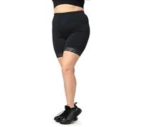 Große Größen Kurze Leggings aus Viskose mit Spitze MS10-453 Schwarz 3XL 3XL Schwarz