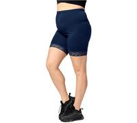 Große Größen Kurze Leggings mit Spitze aus Baumwolle MS10-459 Marineblau 6XL 6XL Marineblau