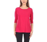 Merry Style Langes Oberteil Shirt mit Spitze MS10-319 (Himbeere Rosa, M)