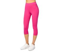 Merry Style Damen Leggings 3/4 Capri Leggings aus Viskose MS10-144 (Rosa, XS)