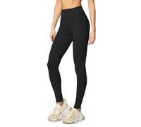 Merry Style Leggings Damen Baumwolle für das ganze Jahr Bequeme Leggings Blickdicht Damen Ideal für Yoga Sport Gym und Freizeit MS10-198 (Schwarz, S)