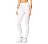 Merry Style Leggings Damen Baumwolle für das ganze Jahr Bequeme Leggings Blickdicht Damen Ideal für Yoga Sport Gym und Freizeit MS10-198 (Weiß, XS)
