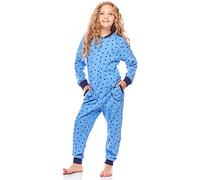 Merry Style Mädchen Schlafstrampler Strampelanzug MS10-186 (Blaue Punkte Marine, 146-152)
