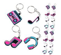 MERRYHAPY 24 Stück PVC -Schlüsselkette Schlüsselanhänger Dekorationen für Musikpartys Schlüsselbund für Studenten Schlüsselringe Masse