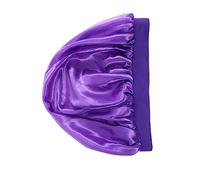 MERRYHAPY 3 Stück Junge Mädchen Bademütze Aus Satin Elastischer Haarschutz Für Junge Mädchen Schlafmütze Mit Breitem Rand Unifarben Bequem Für Zuhause Und Waschen Violett Schwarz Rosa