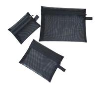MERRYHAPY 3 Stück Teiliges Mesh Zipper Pouch Kosmetiktaschen mit Reißverschluss Große Reise Schminktaschen Damen Kulturbeutel Netztaschen für Make up Aufbewahrung und Waschutensilien