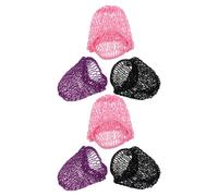 MERRYHAPY 6 Stück Pack Mehrfarbige Haarnetze aus Viskose Gehäkelte Schlafhauben für Damen Elastische Netzhauben für Haartypen Atmungsaktive Haarnetzhaube für Schlaf Arbeit und Alltag