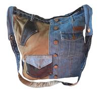Merryland Denim Handmade Jeanstasche Upcycling Damen Jeans Tasche Unikat Einzelstück handgenähte Tasche Women Bag