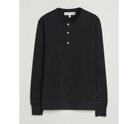 Merz b. Schwanen Classic Fit Sturdy Organic Cotton Henley Black Schwarz M