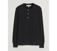 Merz b. Schwanen Classic Fit Sturdy Organic Cotton Henley Black Schwarz S