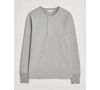 Merz b. Schwanen Classic Fit Sturdy Organic Cotton Henley Grey Melange Grau S