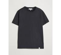 Merz b. Schwanen Organic Pima Cotton Slub Crew Neck T-Shirt Black Schwarz L
