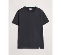 Merz b. Schwanen Organic Pima Cotton Slub Crew Neck T-Shirt Black Schwarz M