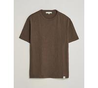 Merz b. Schwanen Organic Pima Cotton Slub Crew Neck T-Shirt Chocolate Braun M