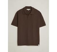 Merz b. Schwanen Relaxed Fit Merino Knitted Polo Coffee Braun S