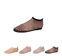 Mesh Ballet Flats for Women with Strap,Ultra Comfortable Shiny Gem Mesh Flats,Shiny Stylish Flats Sparkle Shoes (Black,38)