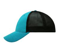 Myrtle Beach Elastic Fit Netz-Cap MB6215 - Türkisblau / schwarz | S/M