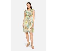 Meshkleid BETTY BARCLAY "Damen mit Raffung", Damen, Gr. 48, Normalgrößen, mint, nature, Jersey, Obermaterial: 95% Polyester, 5% Elasthan; Futter: 92% Viskose, 8% Elasthan, körpernah kurz, V-Ausschnitt