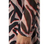 Mesh-Kleid mit Stehkragen pink 34