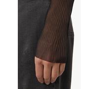 Mesh-Longsleeve mit Plisseestruktur schwarz 32