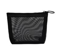 Mesh Makeup Bag, 9x3cm 15g Large Capacity Travel Cosmetic Pouch Closure Mesh Toiletry Organizer for Women Men Travelers