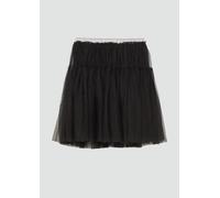 Mesh-Rock mit Volants und elastischem Glitzerbund 134/140 schwarz 2162260.9999.134_140